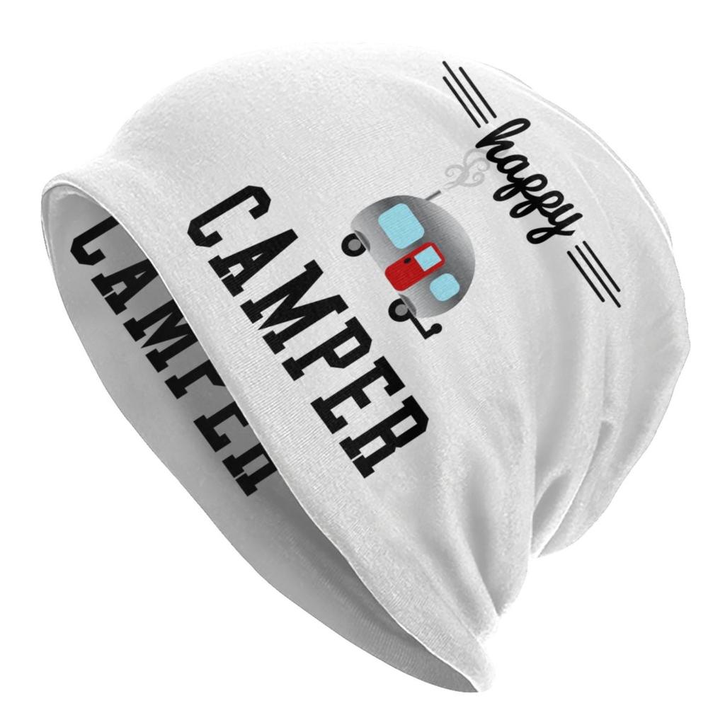 Happy Camping Trailer Camper Skullies шапочки кепки для унисекс женские уличные зимние теплые вязаные шапки для взрослых шапки с капюшоном