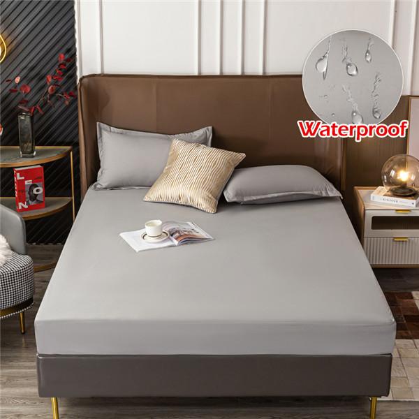 Super Waterproof Bed Fitted Sheet Bedcover Home Bed Cover Mattress Covers With Elastic For Single Double Bed No Pillowcases
