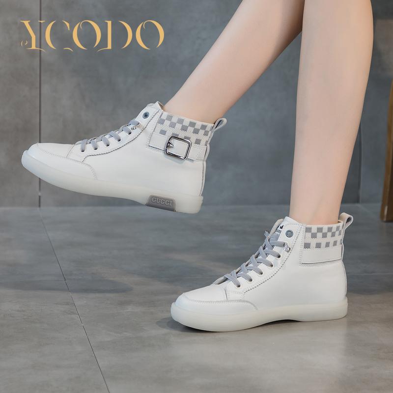 Женские весенне-осенние кожаные модные повседневные ботинки