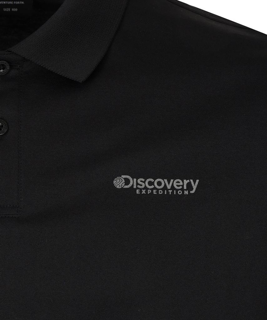 Мужская базовая футболка-поло DISCOVERY EXPEDITION с ощущением чистоты (черный)