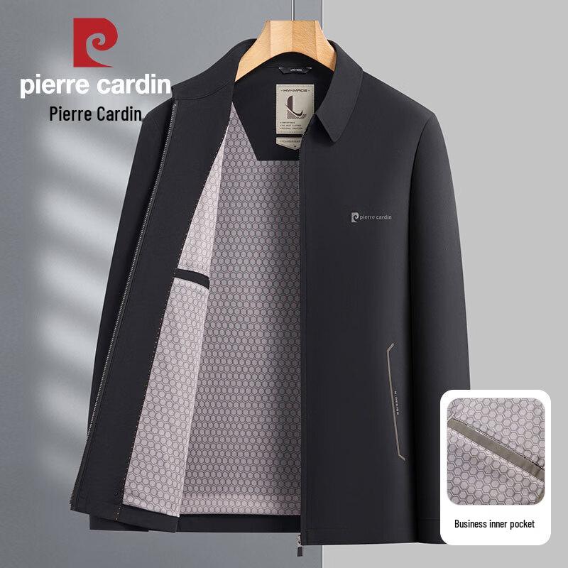Pierre Cardin Мужская осенняя куртка кэжуал для бизнеса с лацканами