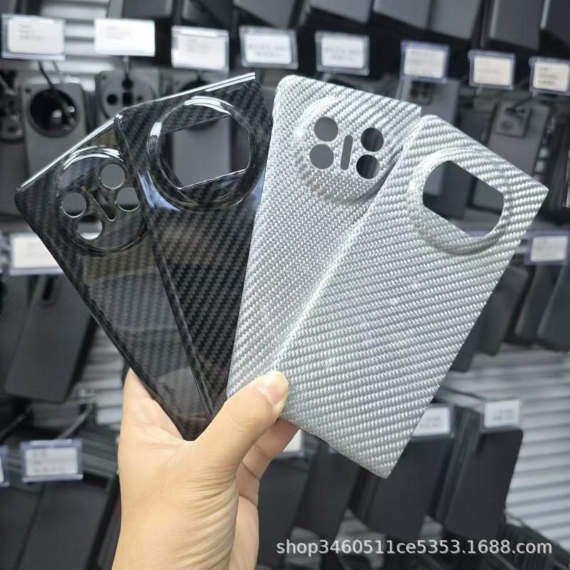 Carbon Fiber Aramid Phone Case Mate X5 Slim Luxury Protective Cover 3K Glossy Finish