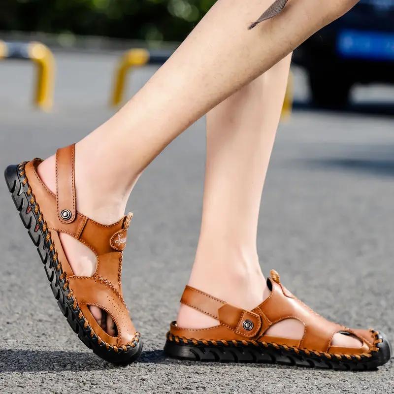 Summer 2024 Beach Shoes for Men Casual Man Sandals Clearance Sale Original High Quality Stylish Breathable Non-slip Wholesale V