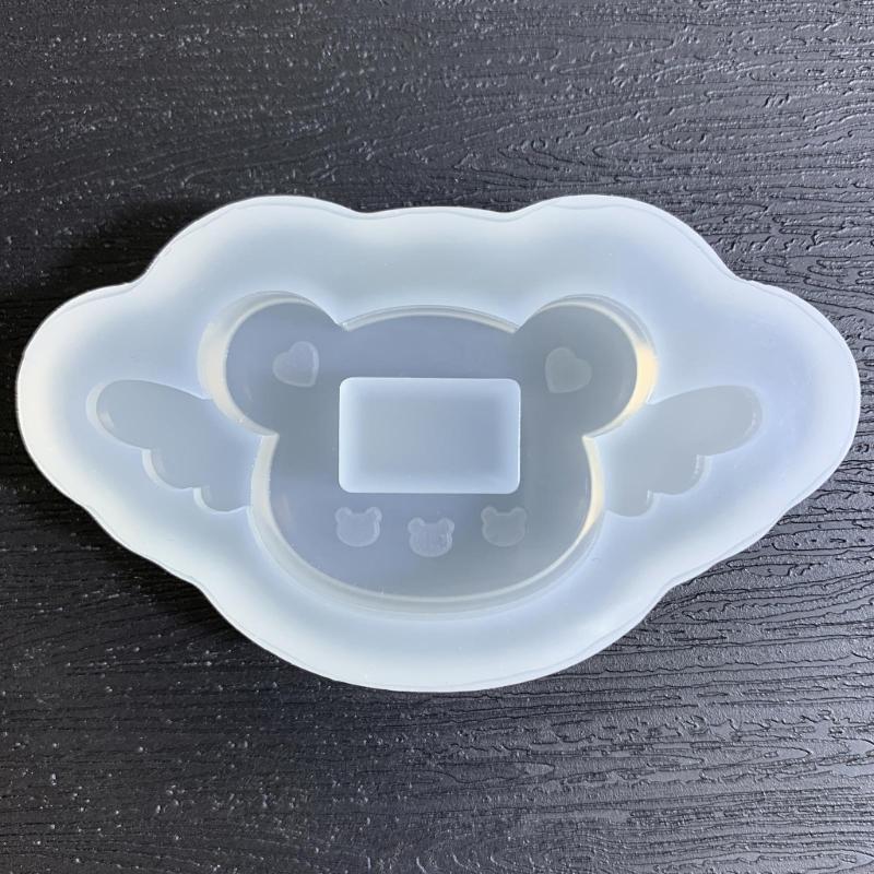 Блестящие силиконовые формы для украшений, ангел, медведь, бант, брелок, форма для самостоятельного изготовления кулонов, ювелирных изделий из эпоксидной смолы