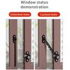 5 Levels Adjustable Inner Window Limiter,With Key,Children Safety Locks,Windows Sash Lock,Latch Position Stopper,Windproof Fixer