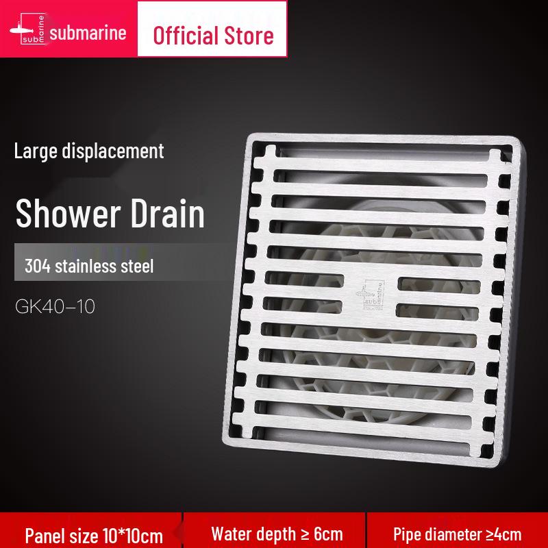 Нержавеющая сталь Ультратонкий Защита от запаха Подводный Душевой Пол Слив GF40-10B