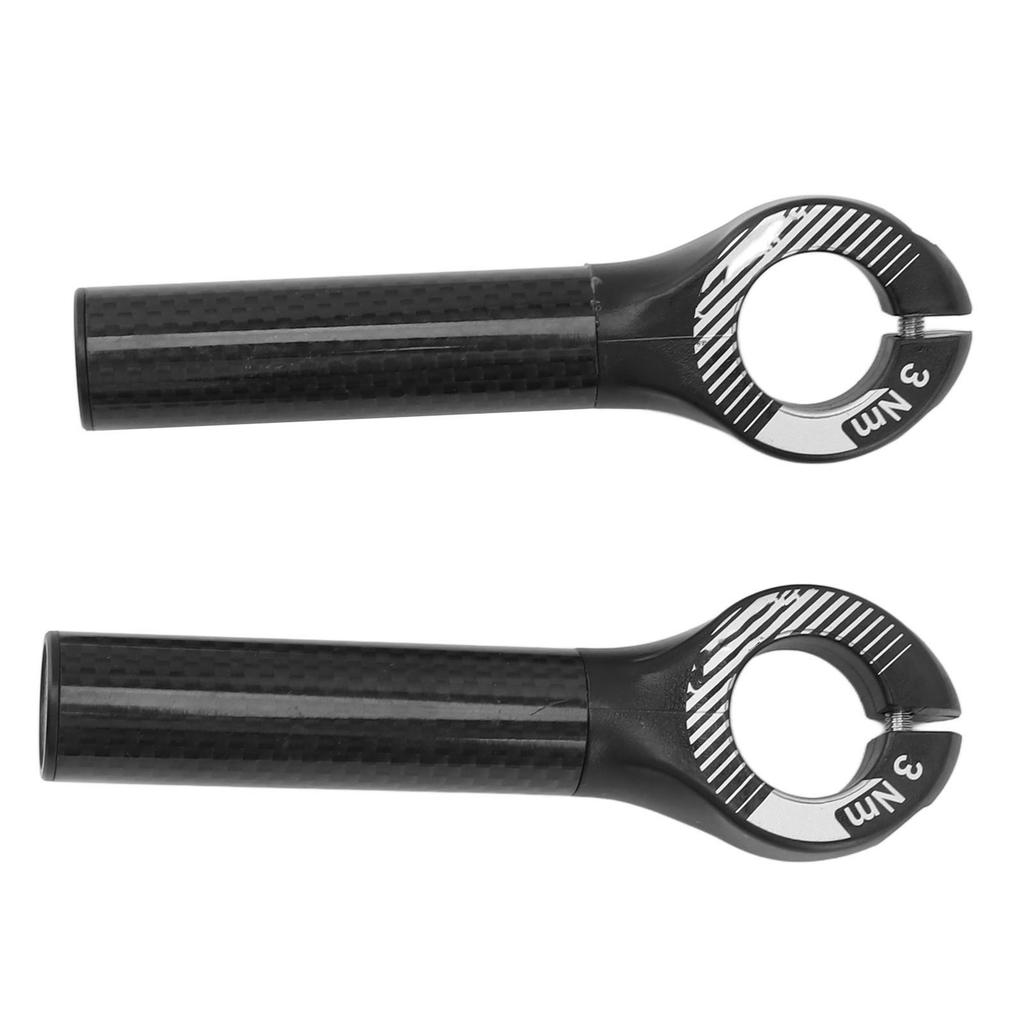 1 Pair Handlebar Ends with Covers Carbon Fiber Handle Grip Ends for 22.2mm Diameter Bar Mountain
