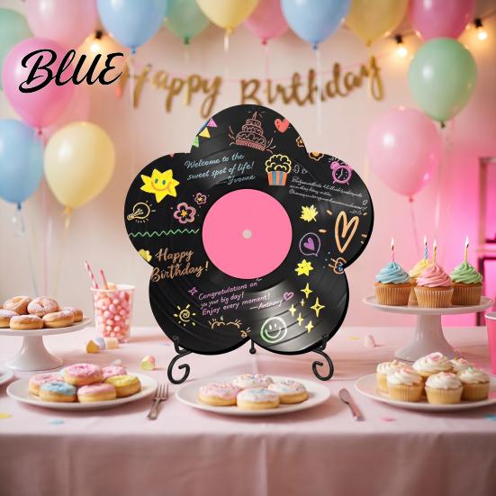 Набор для виниловых пластинок с цветочным дизайном DIY Доска Кастомный DIY Украшение с Стендом для демонстрации поделок Дизайн Персонализированное Поздравление с Днем Рождения Юбилеем