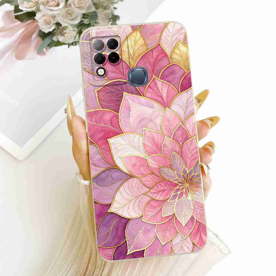 For Infinix Hot 10s Case Fashion Butterfly Painted Soft Silicone Phone Cover For Infinix Hot10s Hot 10s X689B X689 Cases