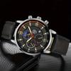 Fashion Men's Casual Calendar Quartz Watch, Sports Analog PU Leather Wrist Watch with Box, Men's Gifts