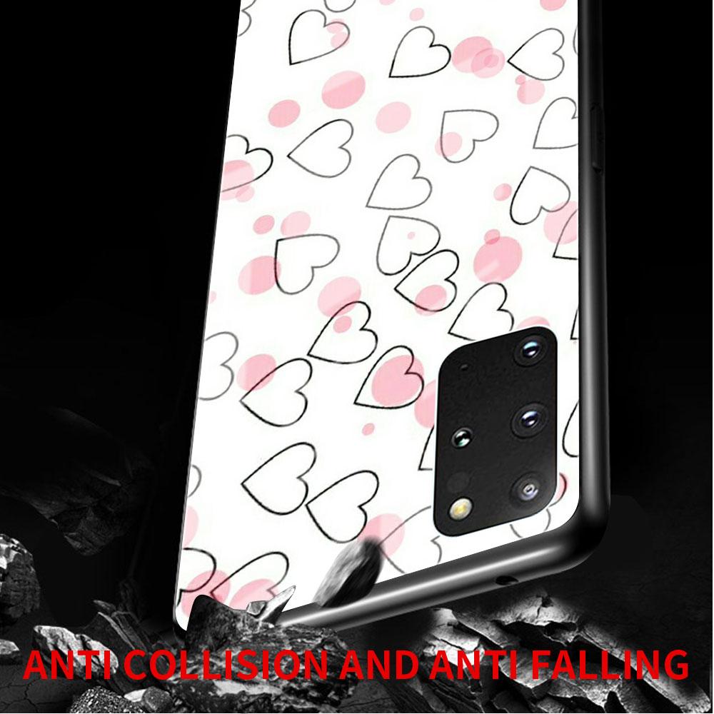 Стеклянный чехол LOVE Heart для Samsung Galaxy S22 S20 FE S21 Plus, чехол для телефона S10 5G S9 Note 20 Ultra 10 Lite Shell