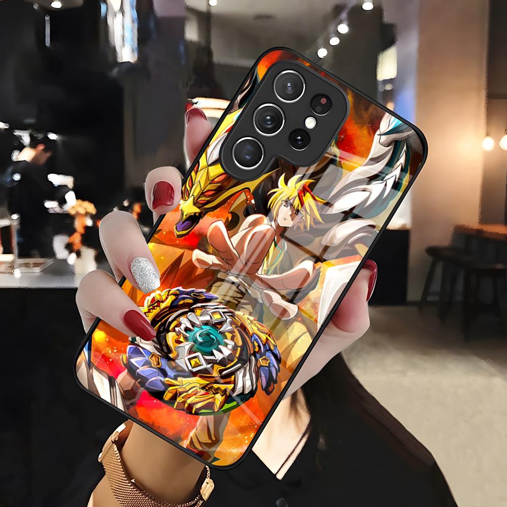 S-Beyblade X Phone Case For Samsung S26 S25 Edge Ultra 24 23 22 21 Ultra Plus Fe A55 56 15 4G 5G Glass Cover