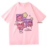 Аниме Kawaii Valentine Rerto футболка модная женская Harajuku эстетическая футболка для пары унисекс уличная одежда мужские футболки рубашки топы
