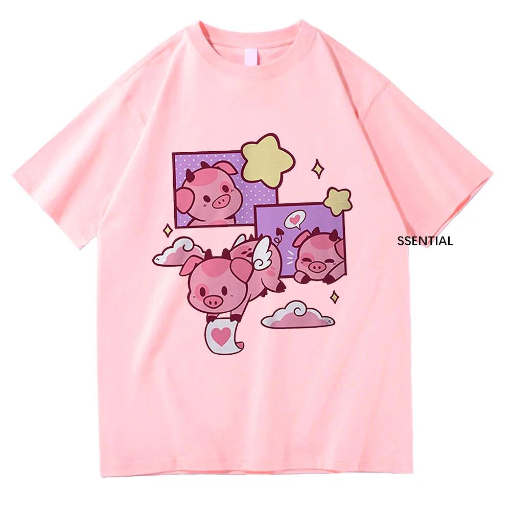 Аниме Kawaii Valentine Rerto футболка модная женская Harajuku эстетическая футболка для пары унисекс уличная одежда мужские футболки рубашки топы