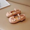 Girls Leather Shoes Spring Autumn New Children's Bow Princess Shoes Korean Style Baby Kids Soft Sole Shoes
