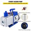 SucceBuy 2 Stage Vacuum Pump 10CFM 1HP Vane Pump HVAC Rotary Auto AC Refrigerant for Automobile Reparation Vacuum Evacuation