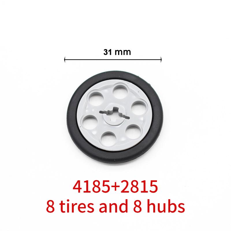 MOC Техническое Колесо с Шиной Ступица DIY Кирпичи Автомобиль Грузовик 44309 70695 15413 Строительные Блоки Совместимые Мотоцикл Гонки Игрушки