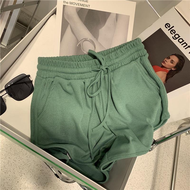 Спортивные шорты Ice Silk, женские летние, с высокой талией, корейская версия, свободные домашние пижамные штаны большого размера, широкие шорты