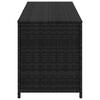 Garden Storage Box Black 150 x 50 x 60 cm Poly Rattan