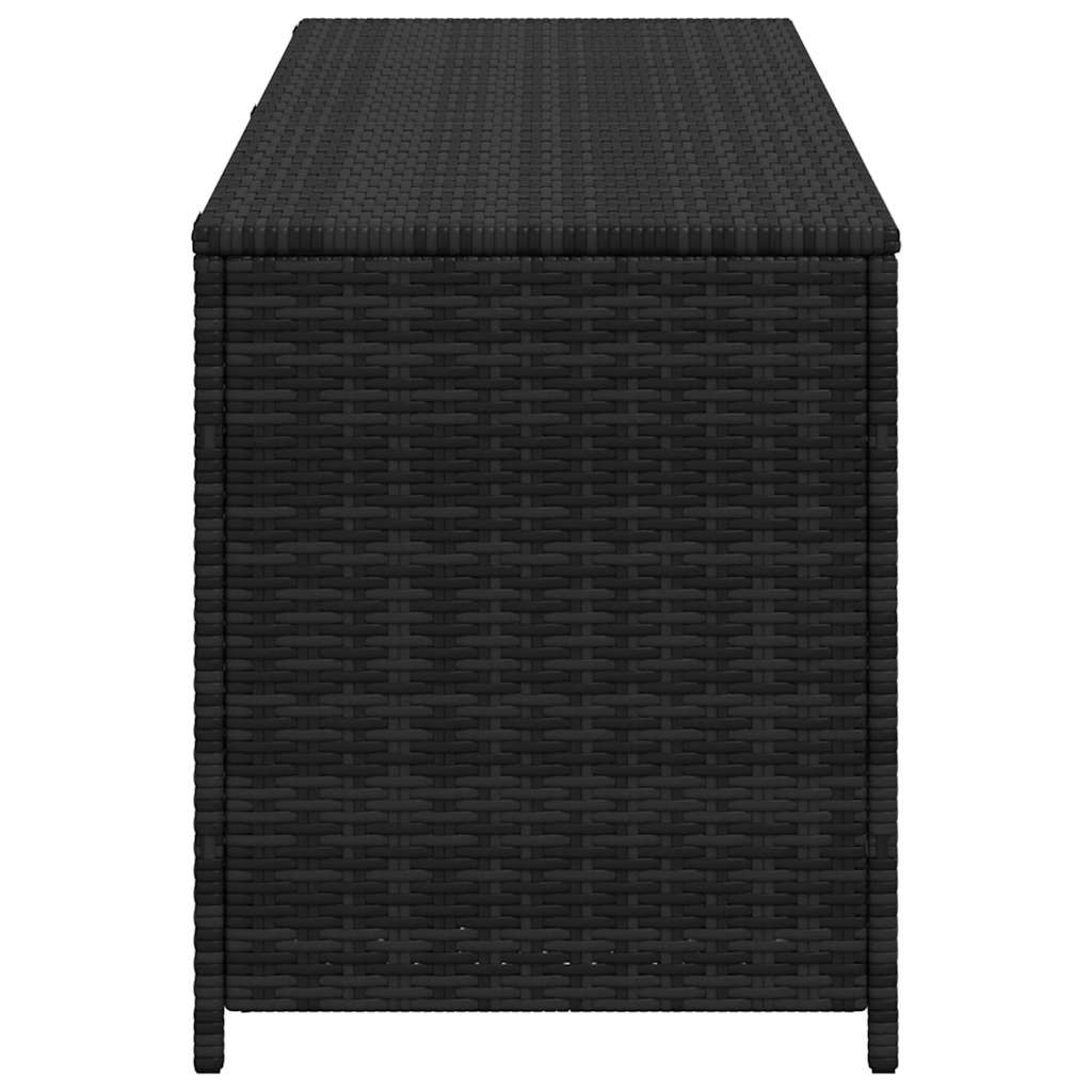 Garden Storage Box Black 150 x 50 x 60 cm Poly Rattan