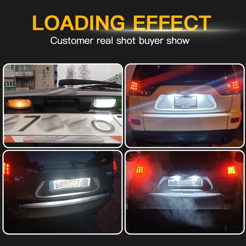 2 шт. Canbus светодиодная лампа подсветки номерного знака Для Mitsubishi Lancer Sportback Outlander 2006-2012 Peugeot 4007 Citroen C-Crosser