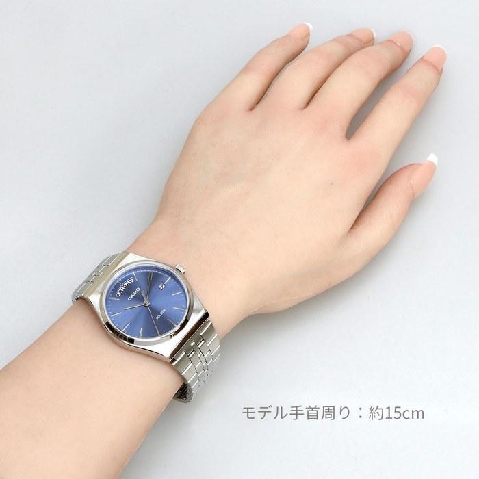 Мужские аналоговые кварцевые часы Casio Standard MTP-B146D-2AV Серебристый и синий