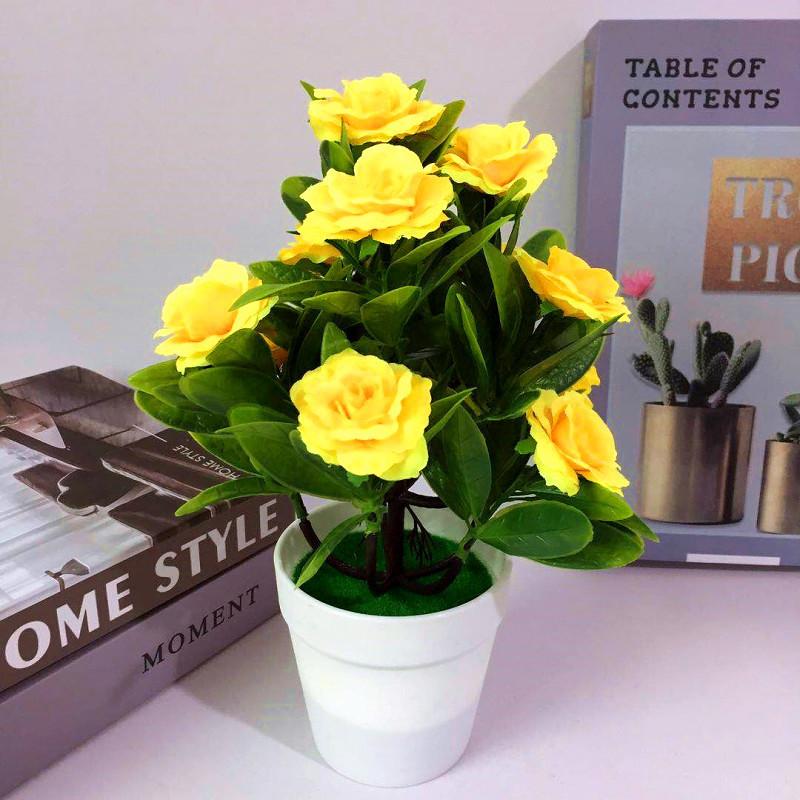 Chrysanthemum Simulated Hydrangea Calla Artificial Flowers Potted Plants Green