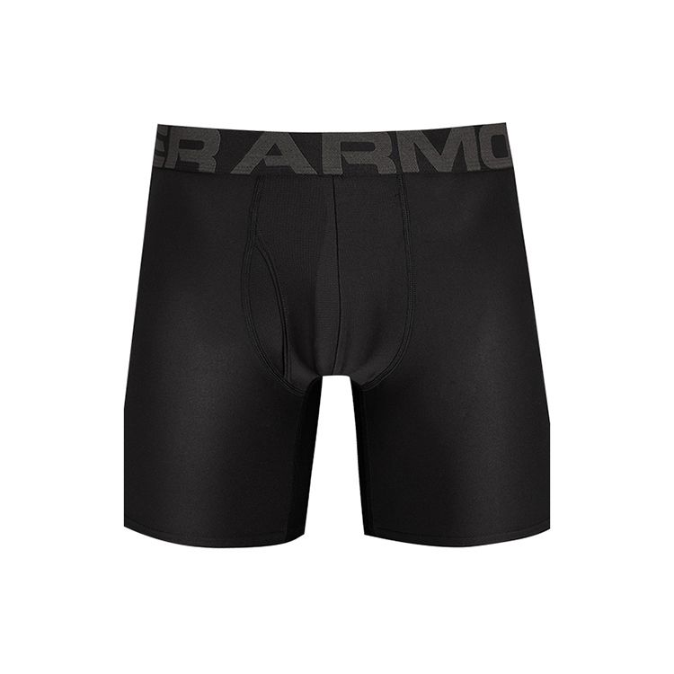 Under Armour Tech Boxerjock 6-дюймовые 2-упаковки мужского нижнего белья черного цвета 1363619-001