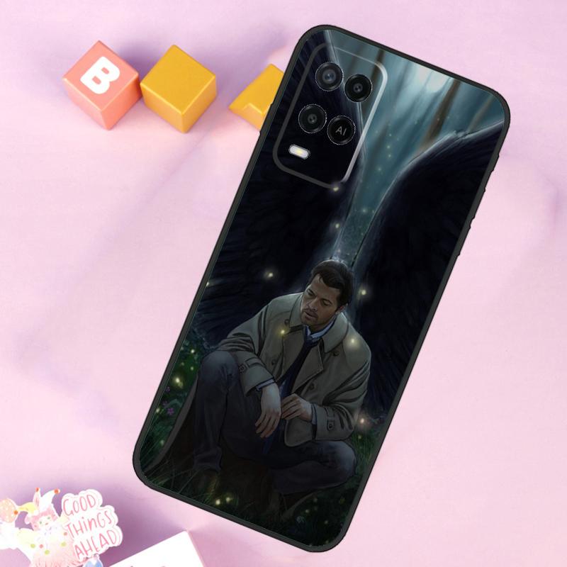 Чехол Angel Castiel Supernatural для Oppo A54 A74 A94 A40 A60 A80 A18 A38 A58 A78 A98 A96 A76 A16 A15 A17 A57 A5 A6 Pro