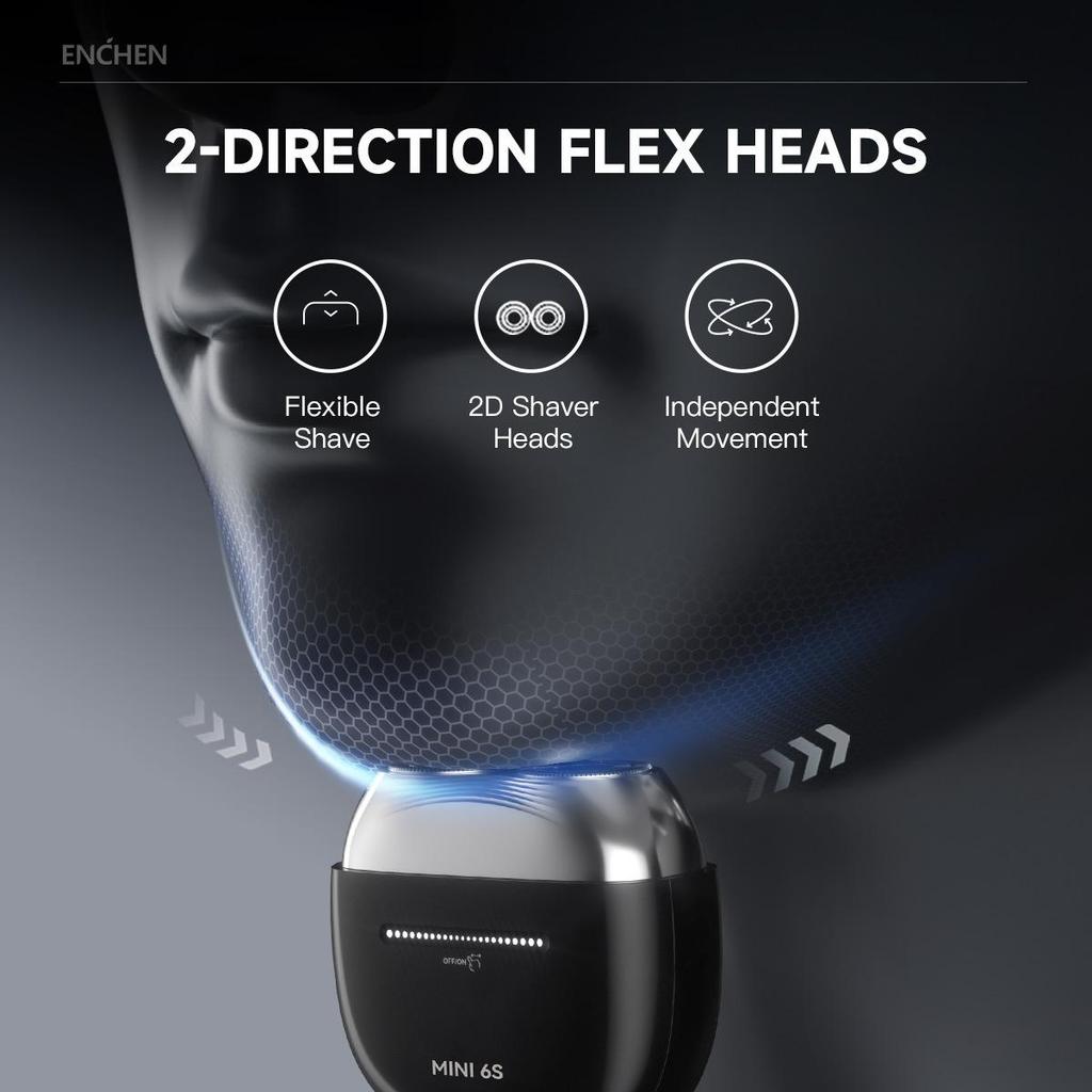 Xiaomi Электробритва ENCHEN Mini 6S Mini Travel Beard Razor Magnetic Cutter Head Shaver для мужчин