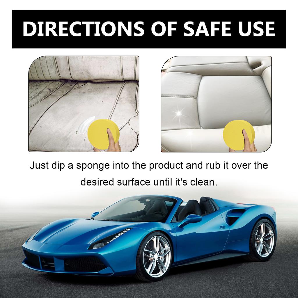 Leather Cleaning Cream Long Lasting Leather Maintenance Car Seat Sofa Scratch Cracks Care for Leather Pant Bag Shoes Furniture