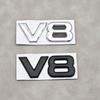 3D Металлическая Хромированная Черная V8 Наклейка на Задний Багажник Автомобиля Шильдик Значок Наклейки для Автоаксессуаров