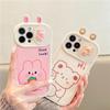 Защитный чехол для объектива камеры с 3d ушками медведя и кролика для Iphone 14 13 12 11 Pro Max 14 Plus противоударный чехол