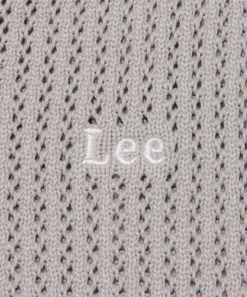 Вязаный жилет Lee с V-образным вырезом и фестончатым краем, светло-серый