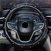 Diamond Inlaid Steering Wheel Cover for Women - Stylish Car Interior Accessory