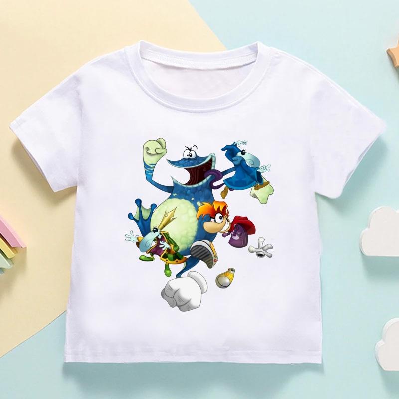 Rayman Legends Adventures Game Print Cartoon Kids T shirt Girls Summer Tops Baby Boys Clothes Children Short Sleeve