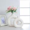 Nordic Ceramic Circle Vase - Creative Home Decor for Living Room