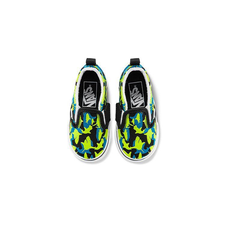 Vans Низкие слипоны для скейтборда, детские кроссовки, синий, зеленый, черный, VN000UBS7T7