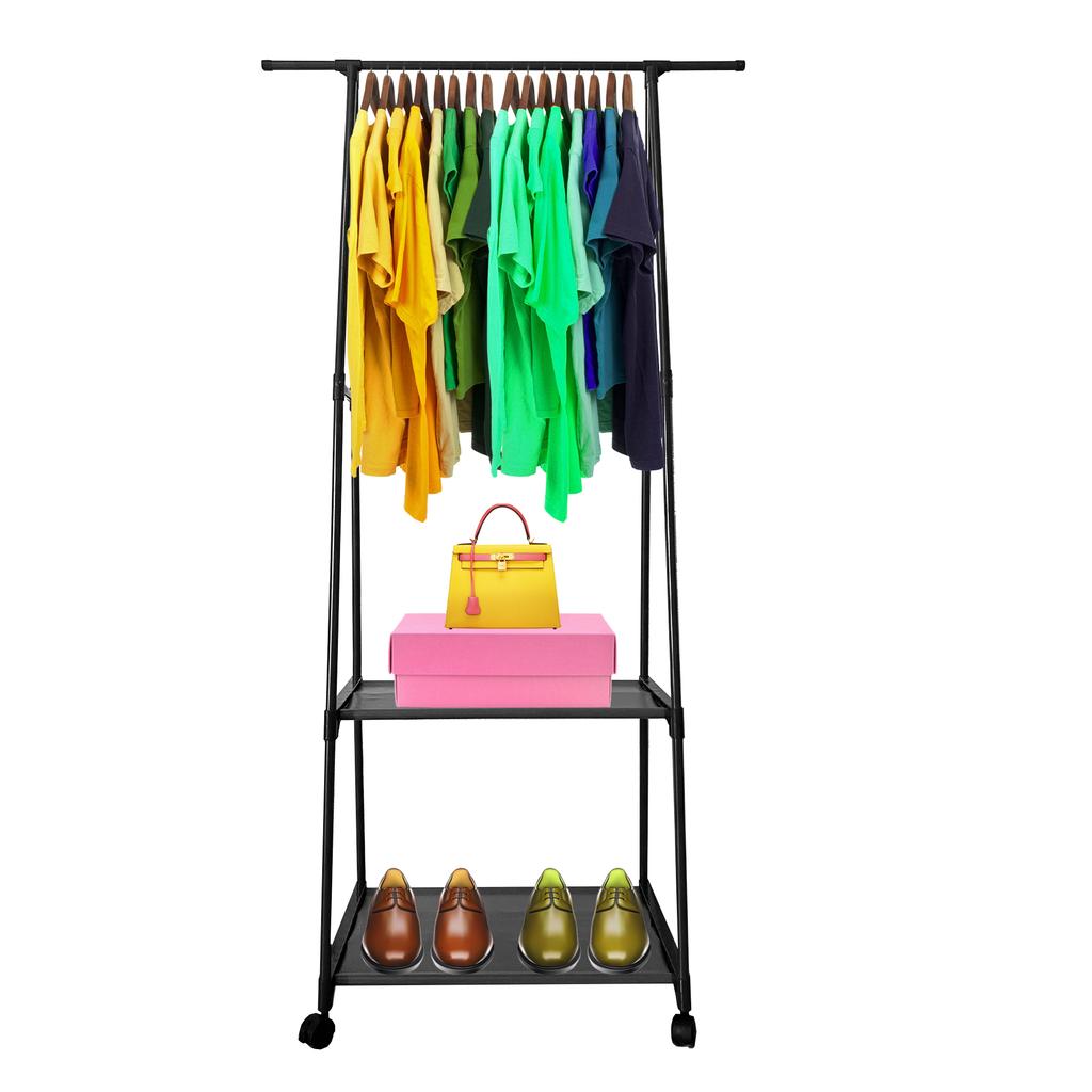 Majestic Nyana Home Donkey Coat Rack 160x55x42cm 2 Shelves 1 Top Bar