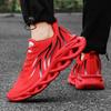 Autumn New Versatile Trend Fashion Casual Shoes Four-color Large-size Flame Breathable Heightening Mesh Sneakers