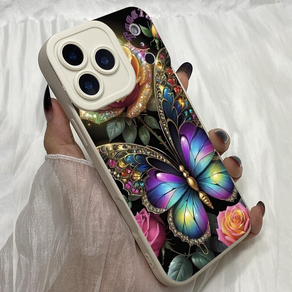 M297 Бабочка цветок Ангельские глазки Мягкие чехлы для телефона для iPhone Samsung Galaxy Xiaomi Rdemi Huawei Honor Infinix Realme OPPO vivo Все модели TPU чехол