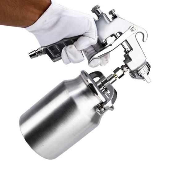 Распылитель краски, равномерное распыление, регулировочная ручка полного покрытия, пористое распыление, пневматический распылитель калибра 1,5/2,5, инструмент для мастерской