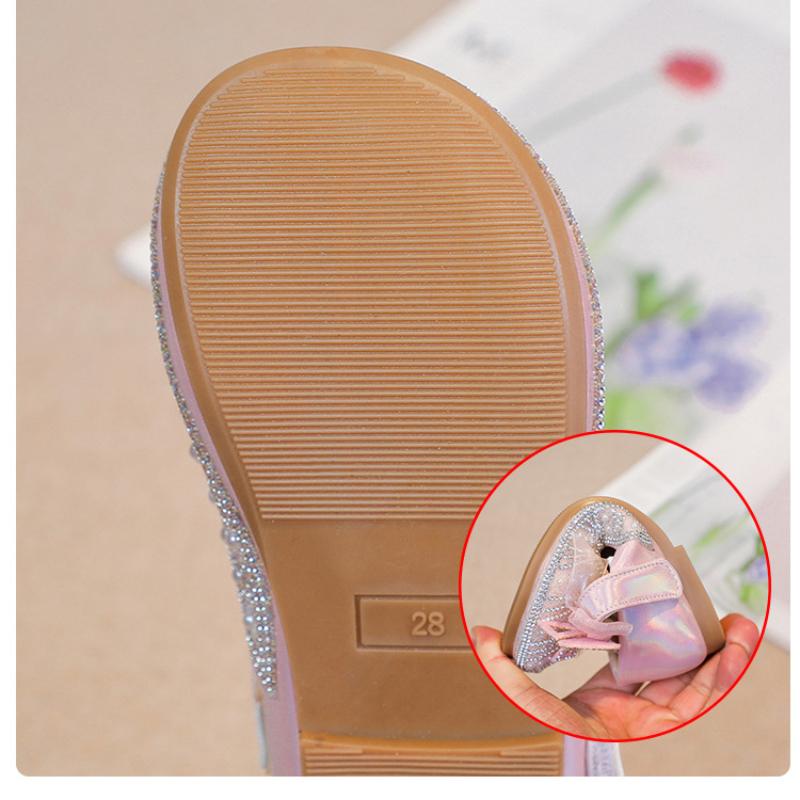 Spring and Autumn Fashion Star Rhinestone Bowknot Girls Beautiful Sandals