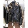 Шкаф 599! Мужская байкерская куртка из искусственной кожи на молнии наискосок 4391400 800 Кожаная куртка 8491/400