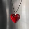 Red Heart Pendant Necklace Red Love Heart Necklace Romantic Love Inspiried Gift For Women