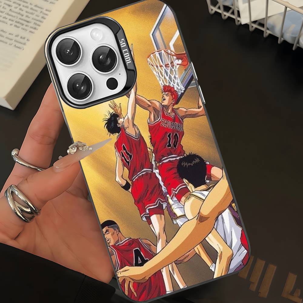 Японский чехол для телефона S-SLAM D-DUNK для IPhone 17 16 Plus Pro Max 15 14 13 12 11 Матовый разноцветный