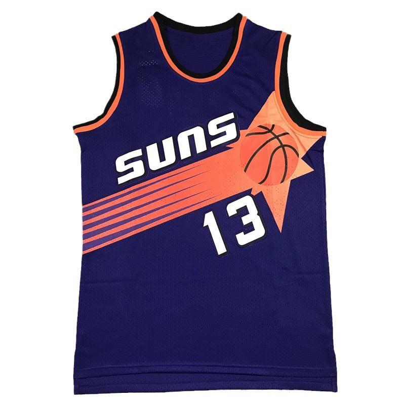 Nash Phoenix Suns 13 Purple Basketball Jersey Men Women Unisex Sportswear Short Sleeve Team Fan Apparel