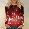 Long Sleeve Shirts For Women Cute Christmas Day Print Graphic Tees Blouses Casual Plus Size Basic Tops Pullover