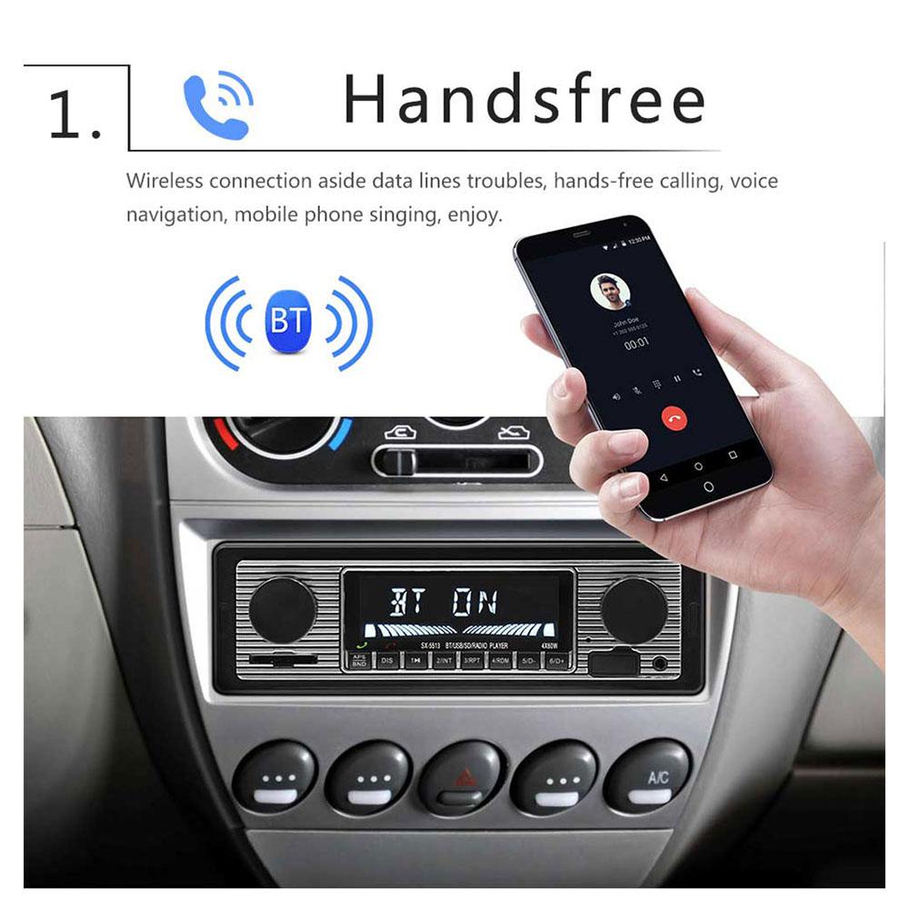 Portable Car Bluetooth Player Stereo Usb/aux Classic Stereo Audio Fm Car Mp3 Player Auto Bluetooth Radio Car Accessories