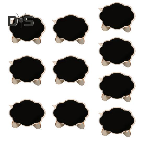 10 шт. Мини-знак на доске с подставкой, деревянная настольная доска, многоразовая односторонняя маленькая доска для сообщений, свадебная вечеринка, мероприятия, шведский стол, украшение